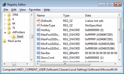 configure folder view mode