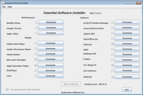 essential software installer