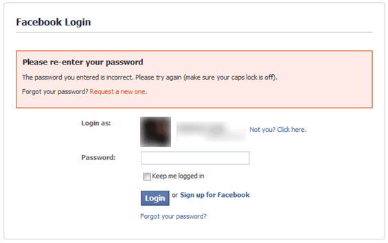 Login problem in facebook