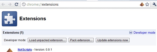 google chrome extensions auto update