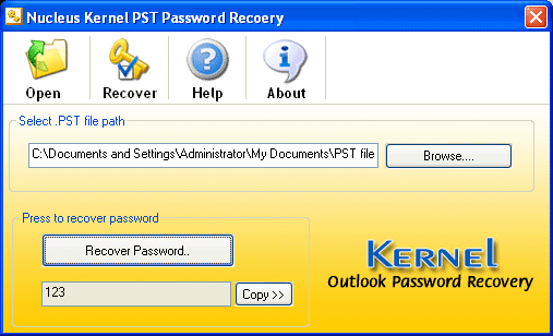 outlook password recovery