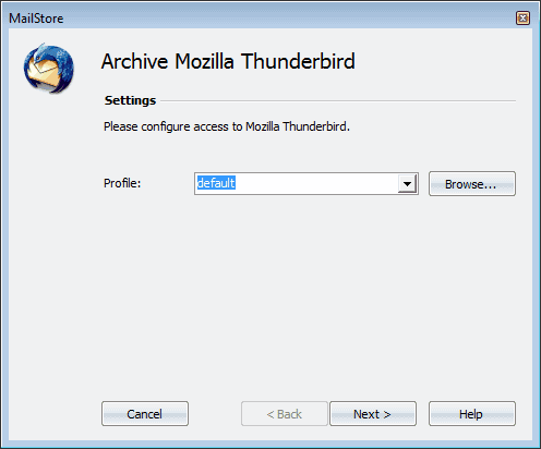 archive mozilla thunderbird