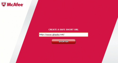 mcafee url shortener