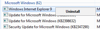 How To Uninstall Windows Internet Explorer 9