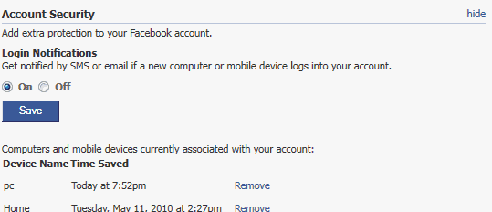 account security login notifications