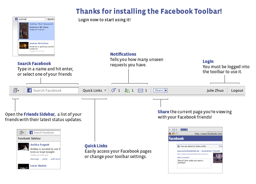 facebook toolbar