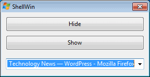 hide windows 7 taskbar