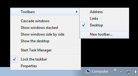 windows new toolbar