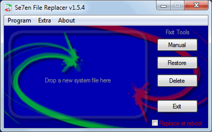 windows seven file replacer