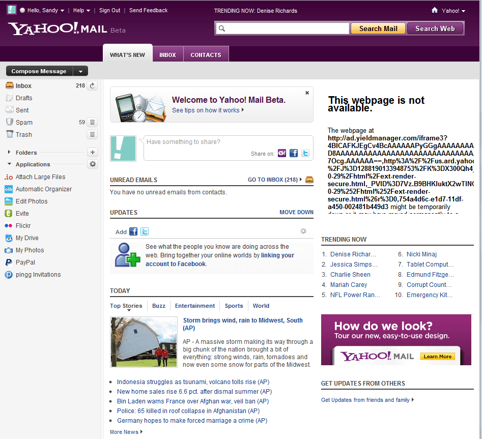 yahoo mail log out