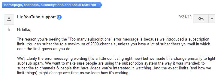 youtube subscriber limit
