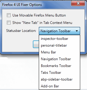 firefox user interface
