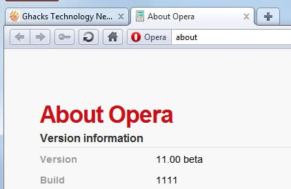 ópera 11 beta