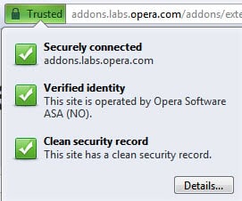 opera secure connection
