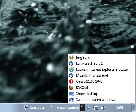 How To Enable Quick Launch In Windows 7