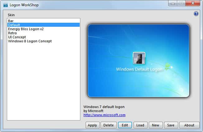 windows 7 logon customizer