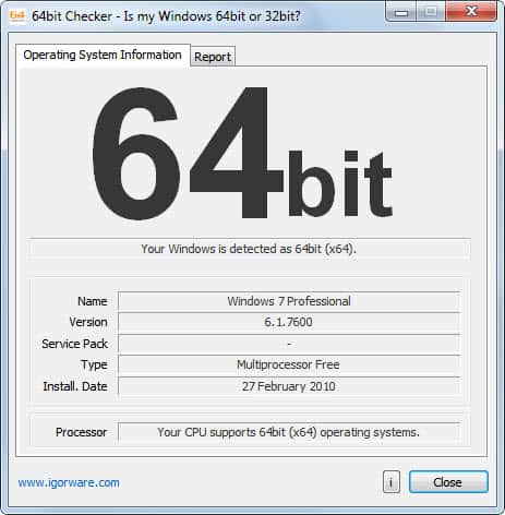 64bit checker