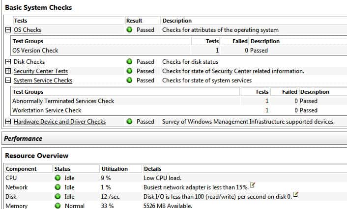 basic system checks