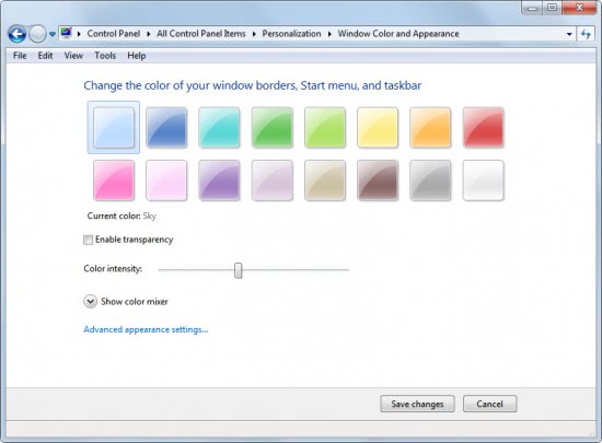 How To Disable Windows Aero Transparency In Windows 7