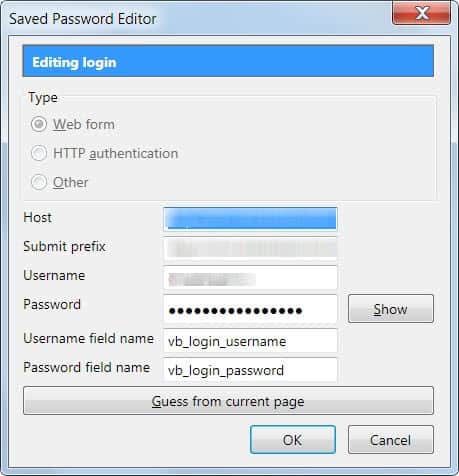 password editor