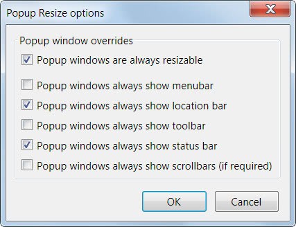 popup resize