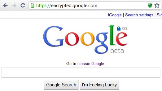 google encrypted search