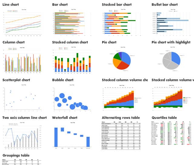 Excel Line Chart Templates