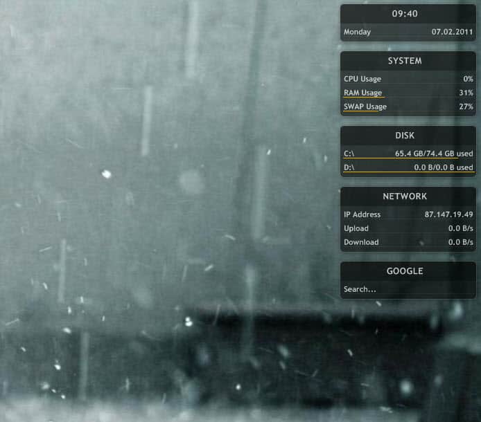 rainmeter desktop