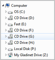 drive name before drive letter