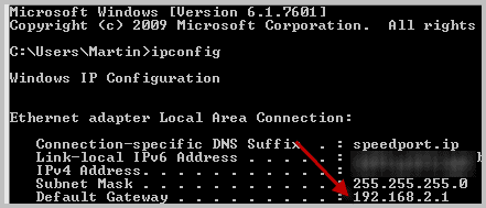 router ip address