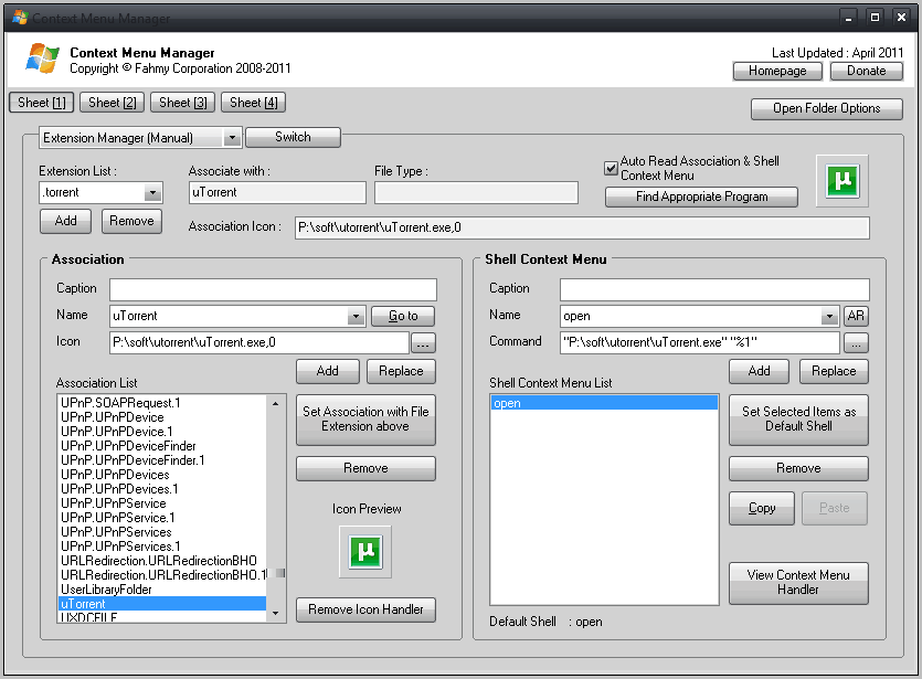 windows context menu manager
