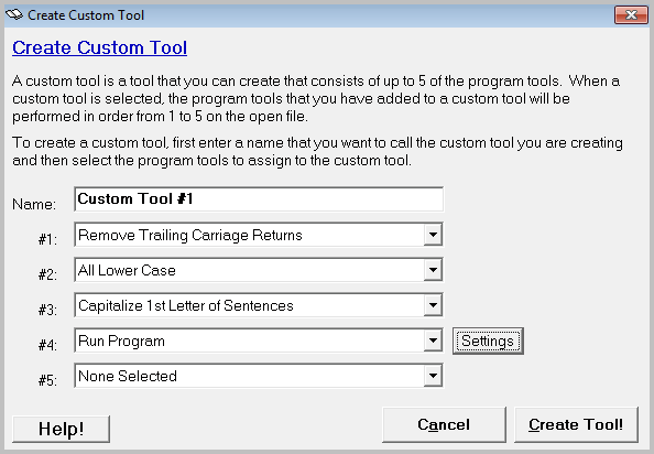 custom text processing tool
