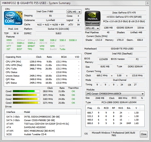 hardware system summary