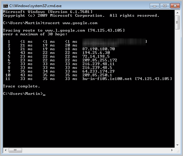 tracert