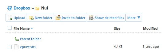 dropbox hidden folder