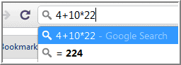 google chrome calculate