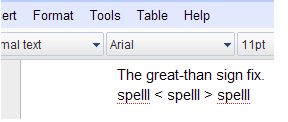 google docs spell check