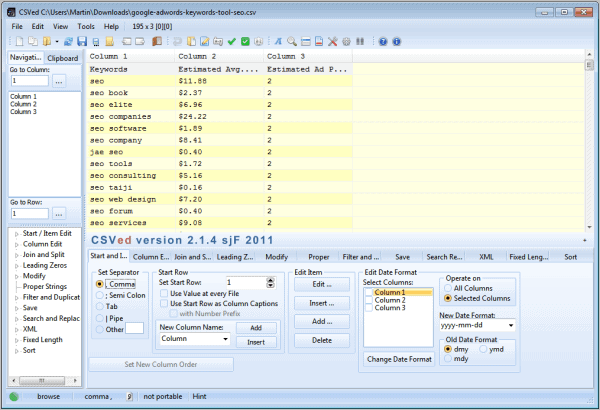 CSV Editor