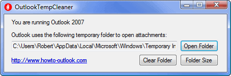 outlook temp file cleaner