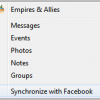 synchronize with facebook
