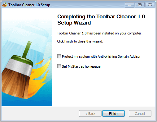 toolbar cleaner setup