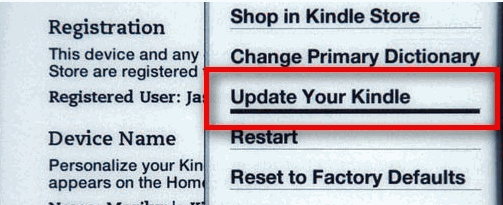update your kindle