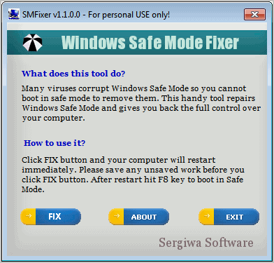 windows safe mode fixer