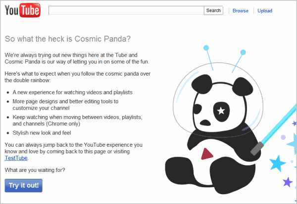 youtube cosmic panda