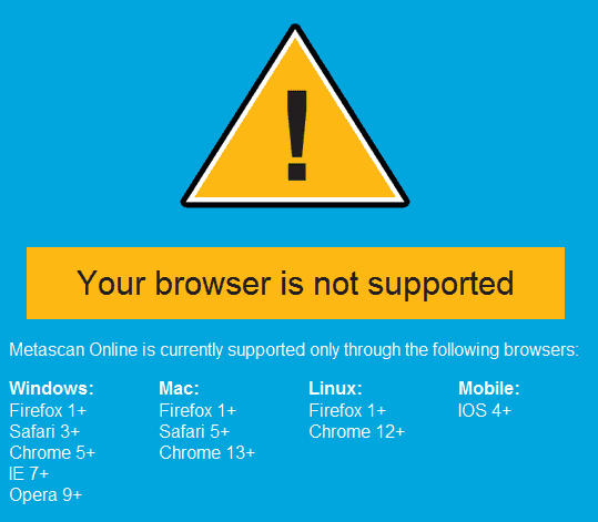 browser not supported