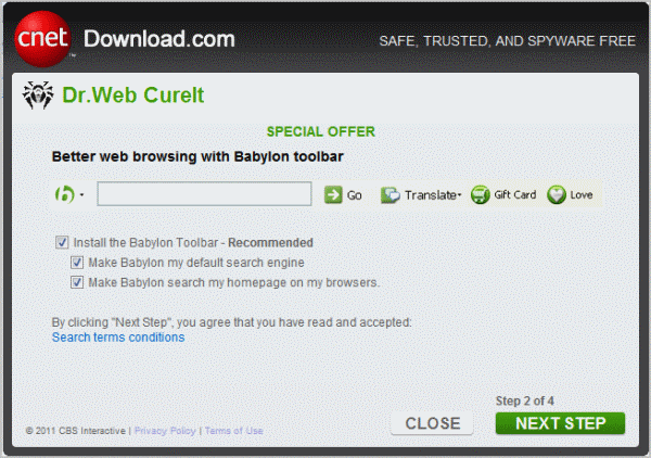 cnet download.com web installer adware