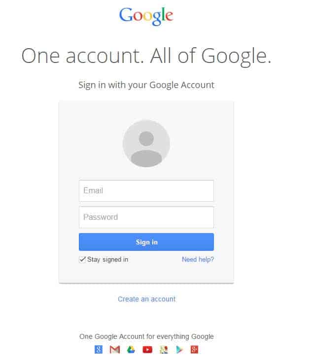 New Google Sign-In Page