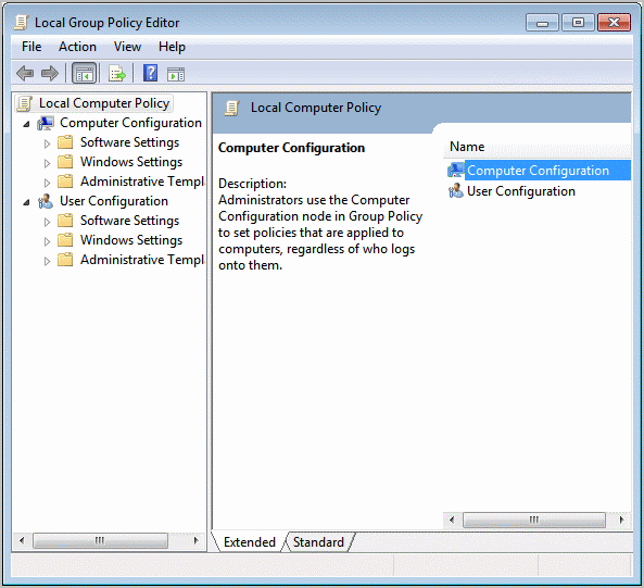 group policy editor windows 7