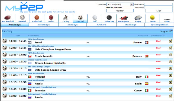 Myp2p.eu - alternatives to stream2watch