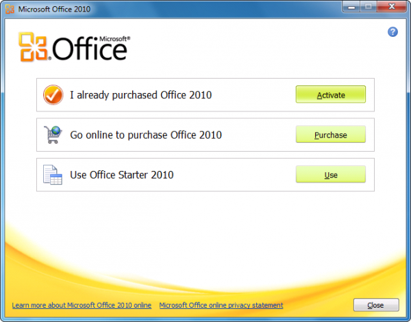 activate office 2010 product key